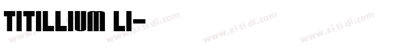 titillium li字体转换